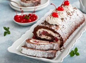 Receita de Rocambole Floresta Negra